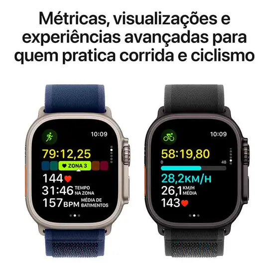 Apple Watch Ultra 2 (GPS + Cellular 49mm) Caixa Preta de Titânio com Pulseira Oceano Preta