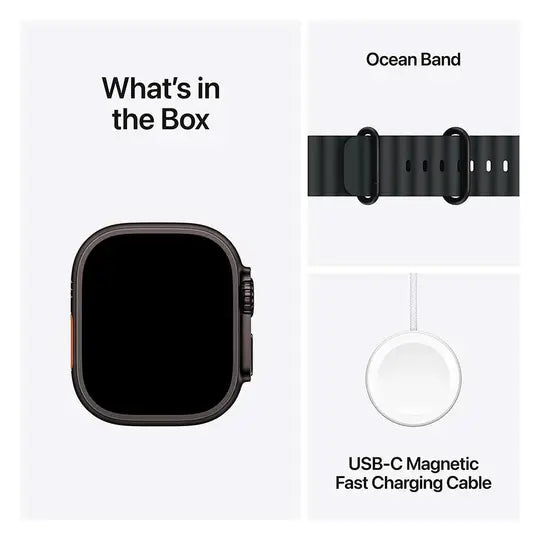 Apple Watch Ultra 2 (GPS + Cellular 49mm) Caixa Preta de Titânio com Pulseira Oceano Preta