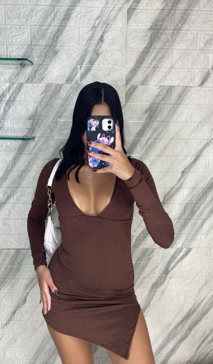 Vestido Curto Manga Longa Suplex